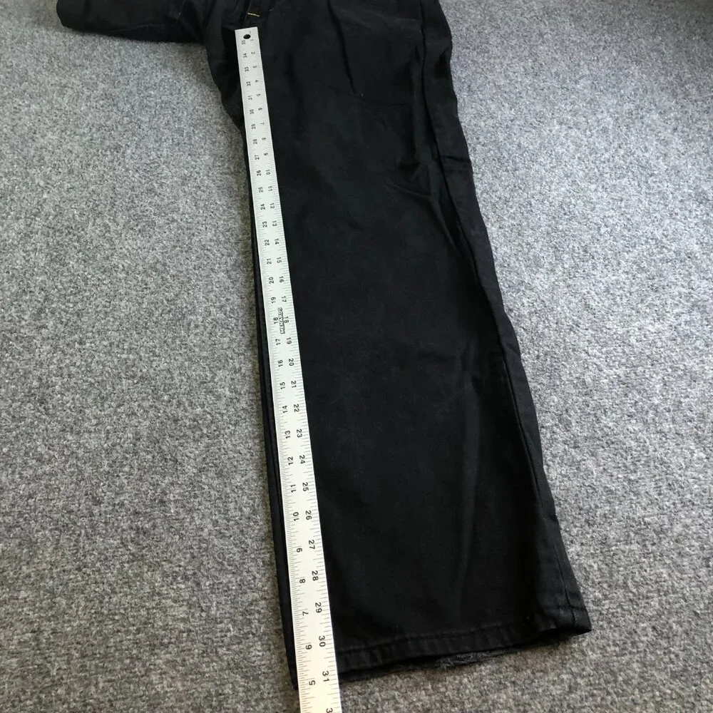 Eight 732 Jeans Mens 30x32 Black Denim Patch Y2K Skate Loose Baggy 8732 - Picture 8 of 12